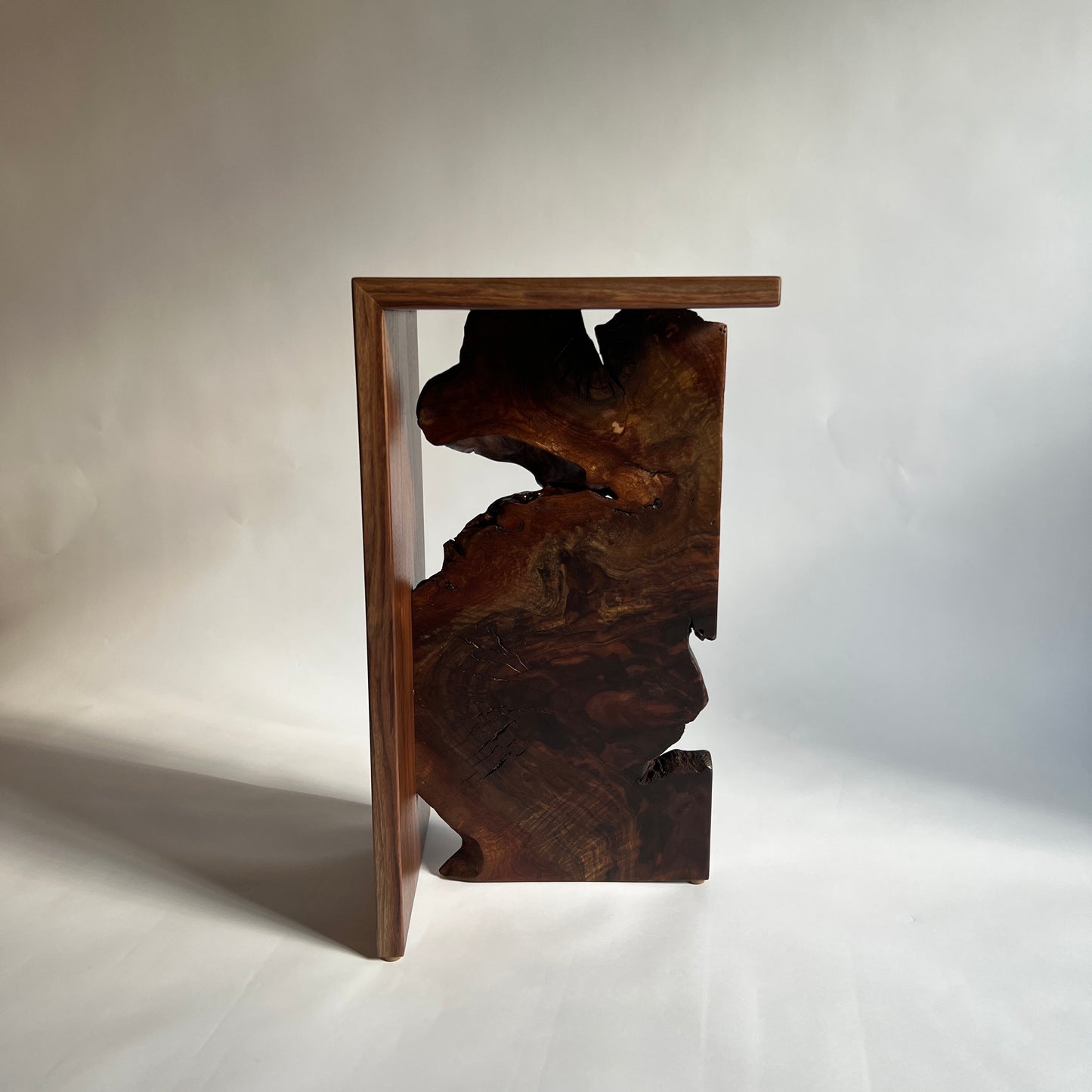 Walnut Burl Side Table