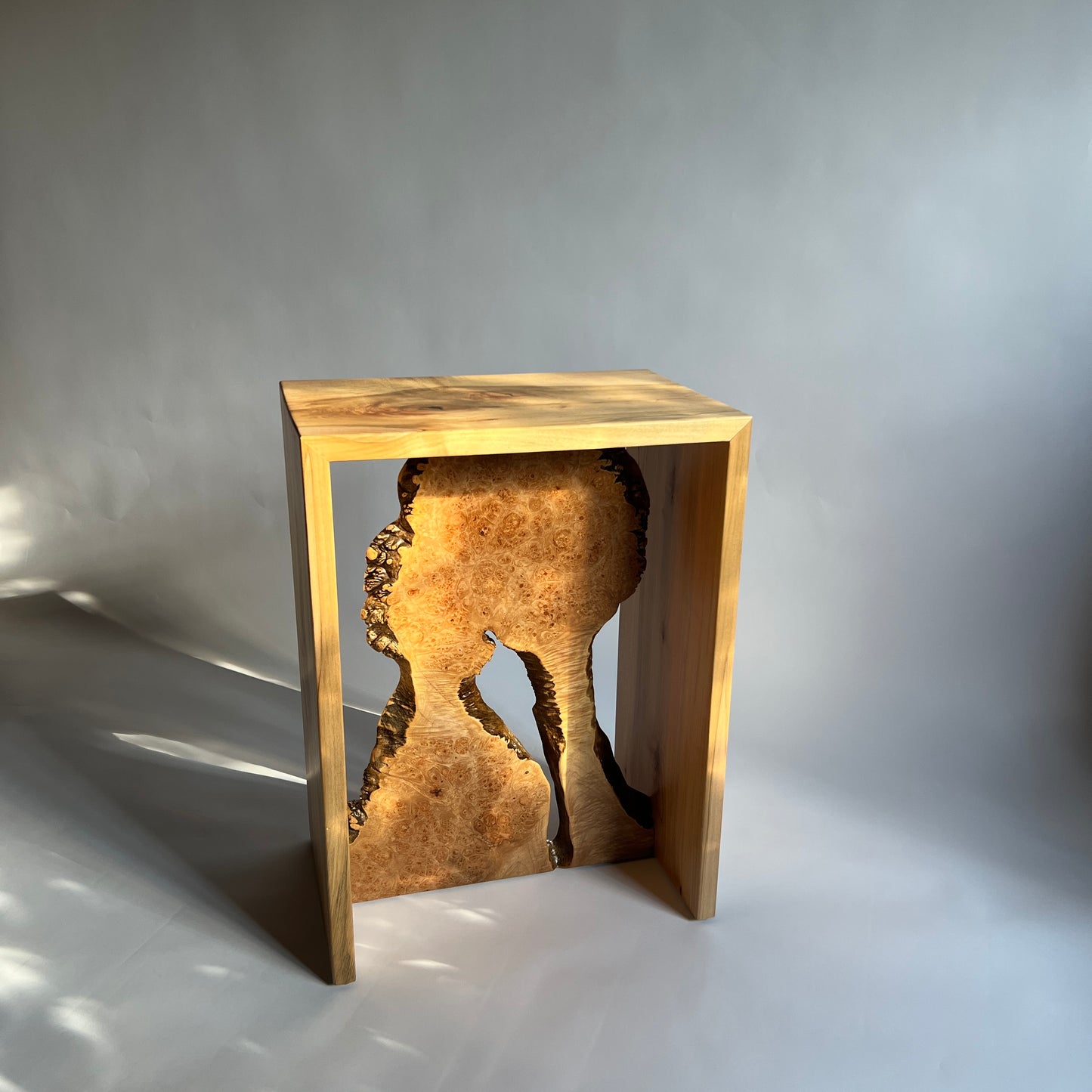 Maple Burl Side Table
