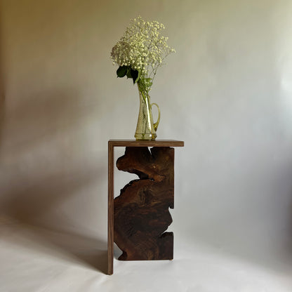 Walnut Burl Side Table