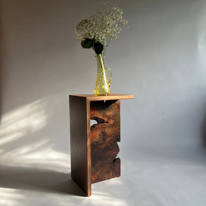 Walnut Burl Side Table