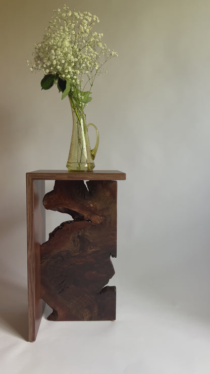 Walnut Burl Side Table