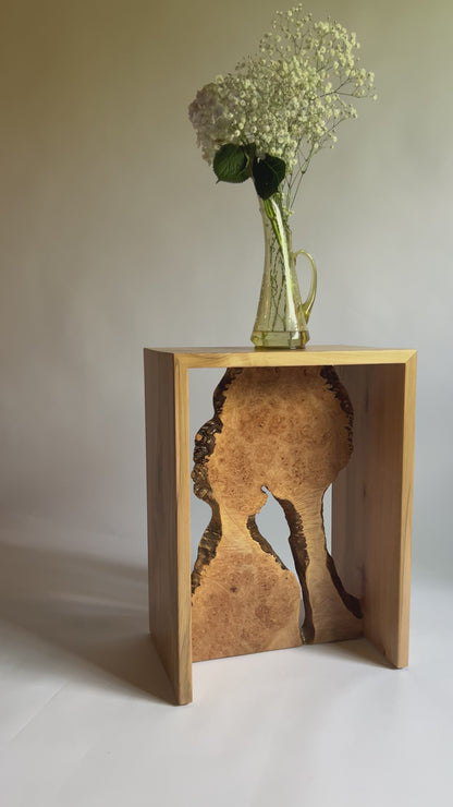 Maple Burl Side Table